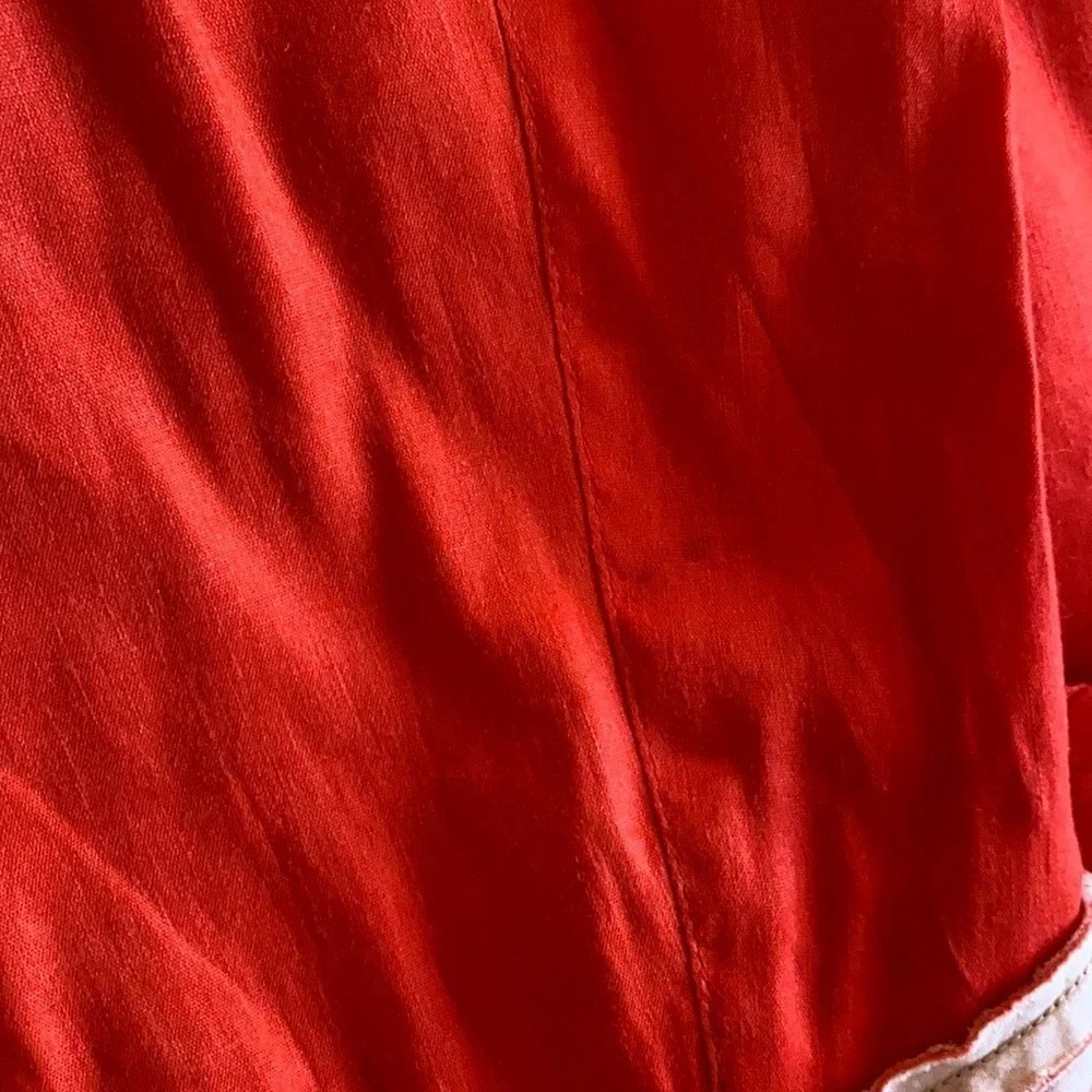 Tahari Red Blazer Jacket Womens Size Small Contrast‎ Stitching women size 12